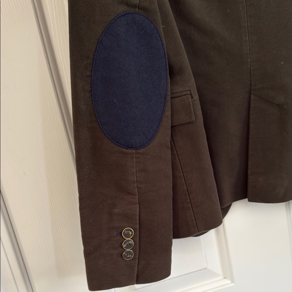 Zara Basic Forest Green Velour Blazer - image 4